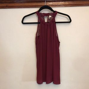 Maroon tank top for a night out!